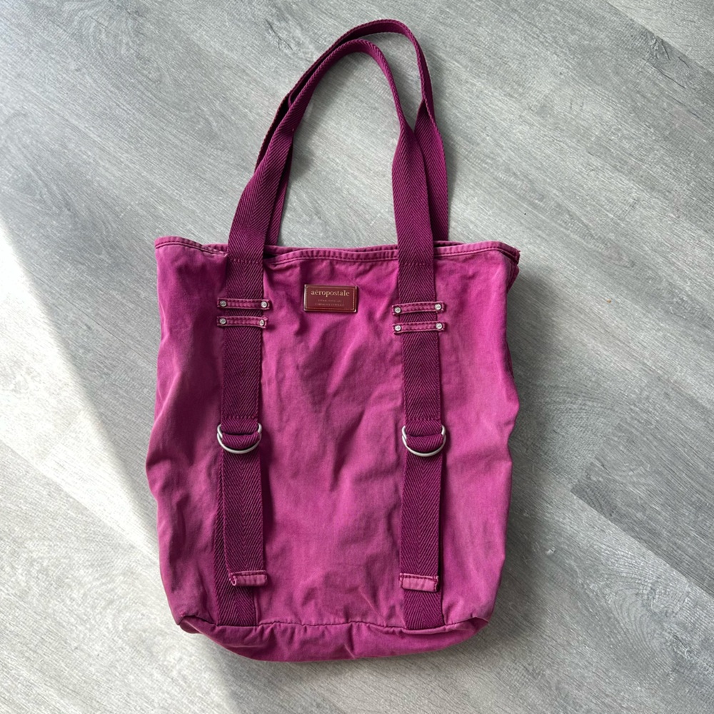 Y2K 2000s Aeropostale Deep plum purple Canvas Tote